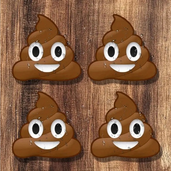 4pc Poop Vinyl Sticker Decals NEW - Picture 1 of 7